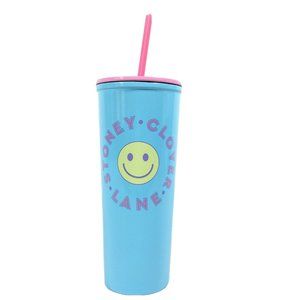 ✅️Stoney Clover Lane x Target Insulated Smiley Face Tumbler Blue Pink 24.7 fl oz